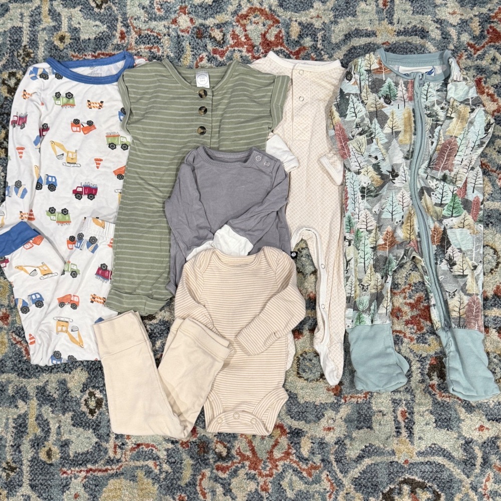 Little Wings Lou Lou Company Baby Preemie - 12m Mixed Size Lot Green Tan *Flawed